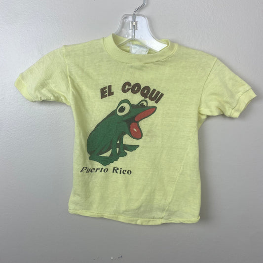 1970s Puerto Rico T-Shirt, El Coqui, Frog, Kids Size 4/5