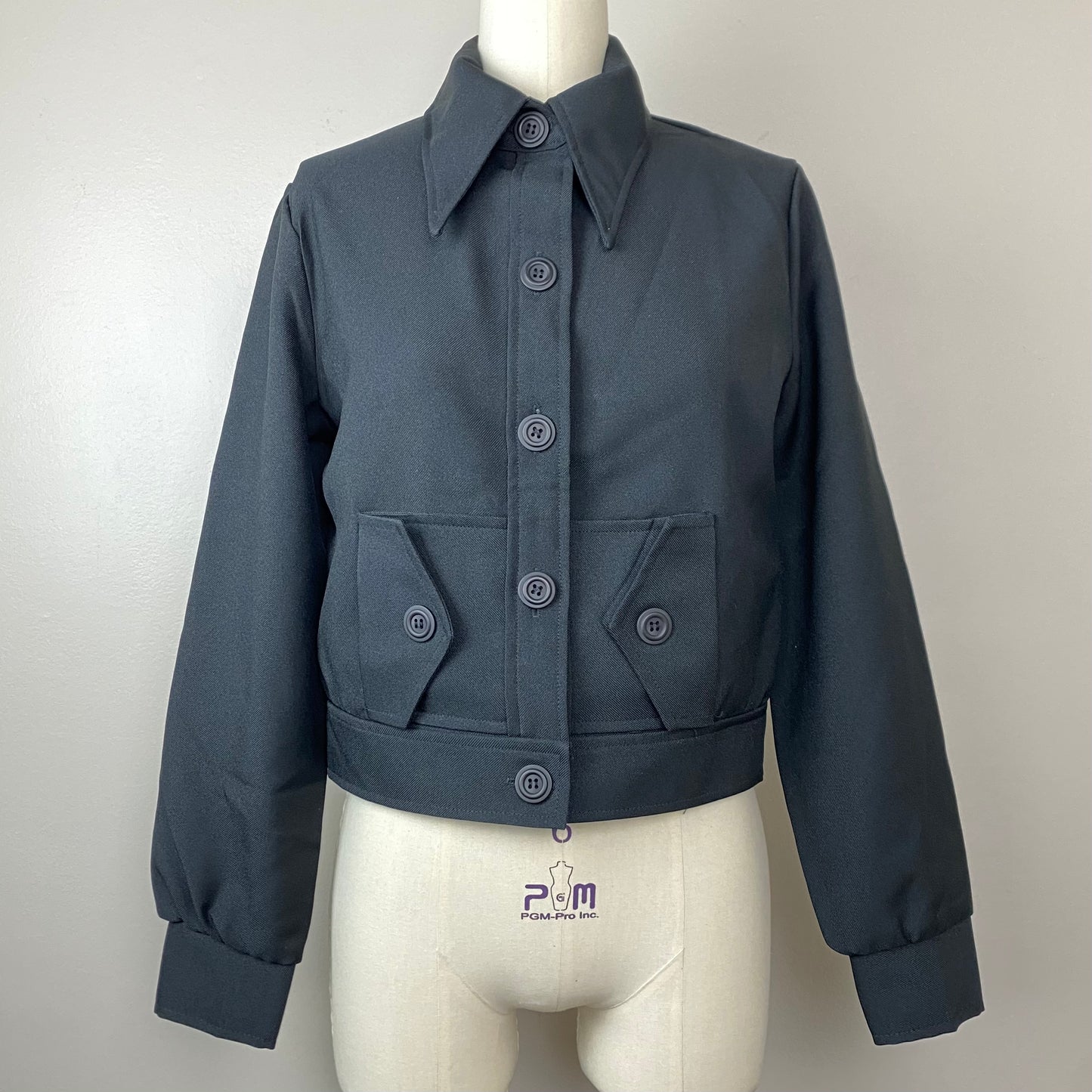 1970s Lightweight Black Jacket, Bobbie Brooks, Size Small