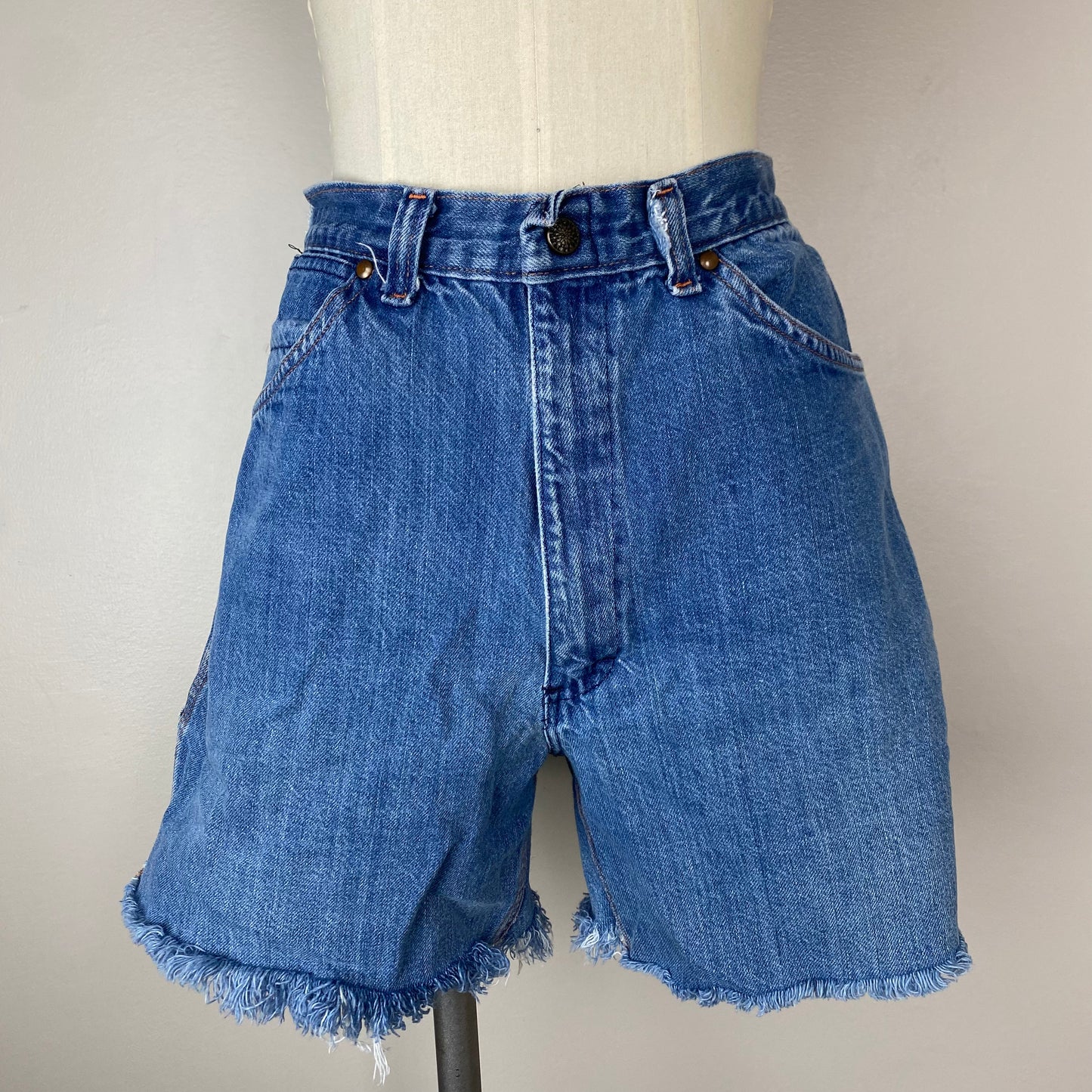 1970s Montgomery Ward Cutoff Jean Shorts, 32" waist