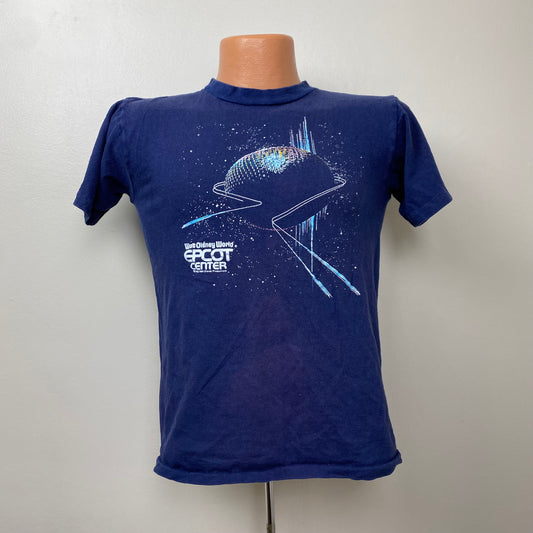 1980s Epcot Center T-Shirt, Artex Size Small, Walt Disney World, 1982 Spaceship Earth