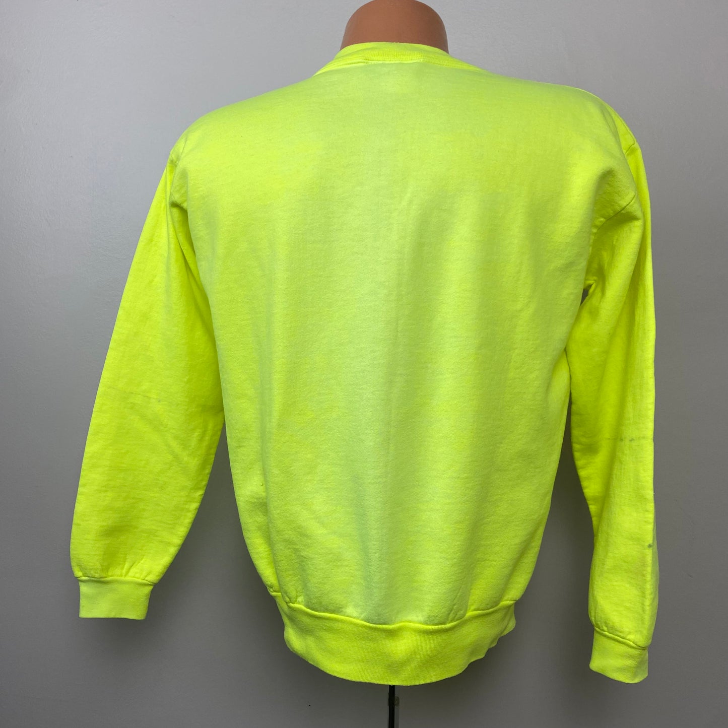 1980s/90s Neon Yellow Sweatshirt, Teddy Bears, Local Heroes Size Medium