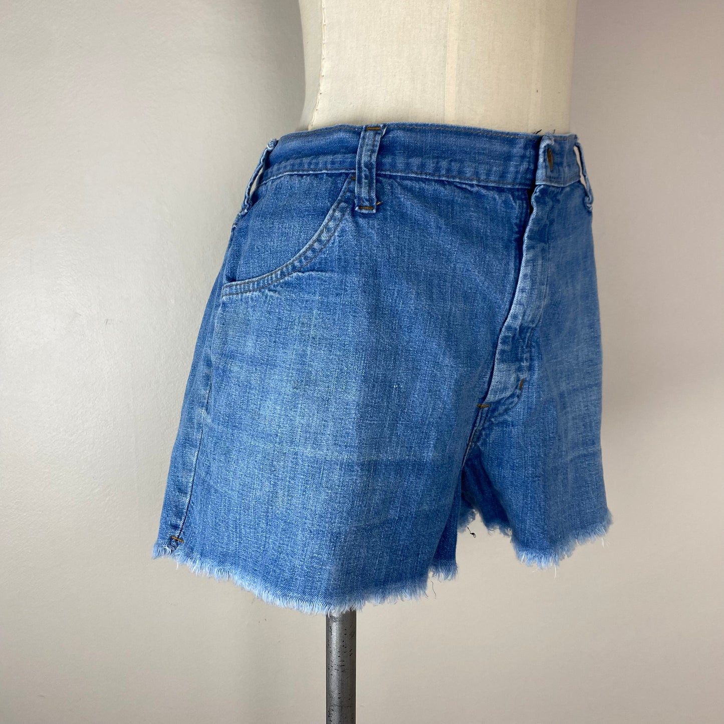 1970s Elk Blue Jean Cut Offs, Denim, Size Large, 34" Waist