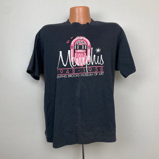 1980s Memphis 1948-1958 Exhibit T-Shirt, Memphis Brooks Museum of Art, Screen Stars Size XL, Distressed