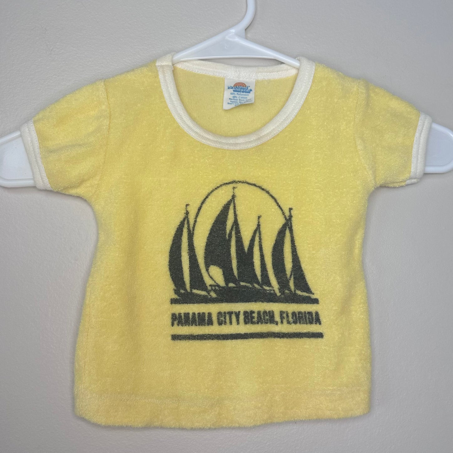 1970s/80s Panama City Beach Terry Cloth T-Shirt, Size 2T