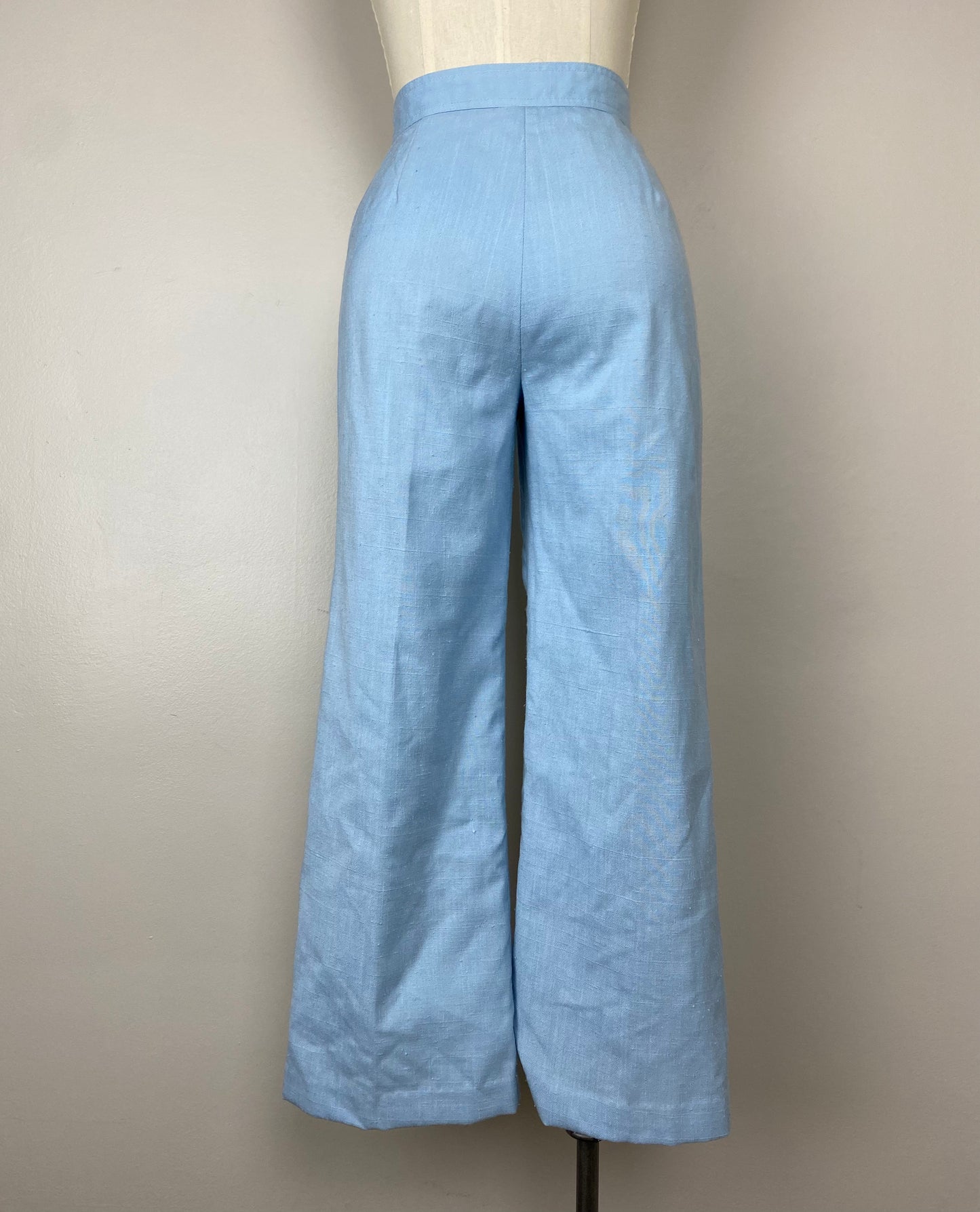 1970s JH Collectibles Shirt and Pants Set, Size XS, Pastel Blue, Nautical