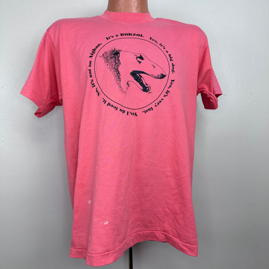 1990s Borzoi Dog T-Shirt, Size Large