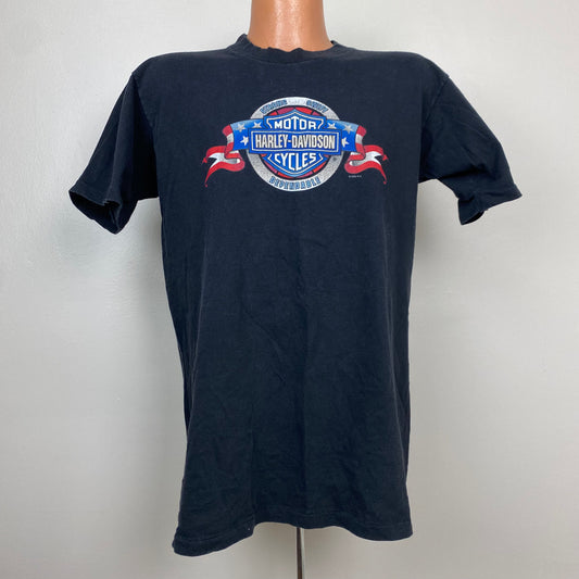 1990s Harley Davidson Motorcycles T-Shirt, Size Large, C & S H-D Nashville, TN, Holoubek 1995