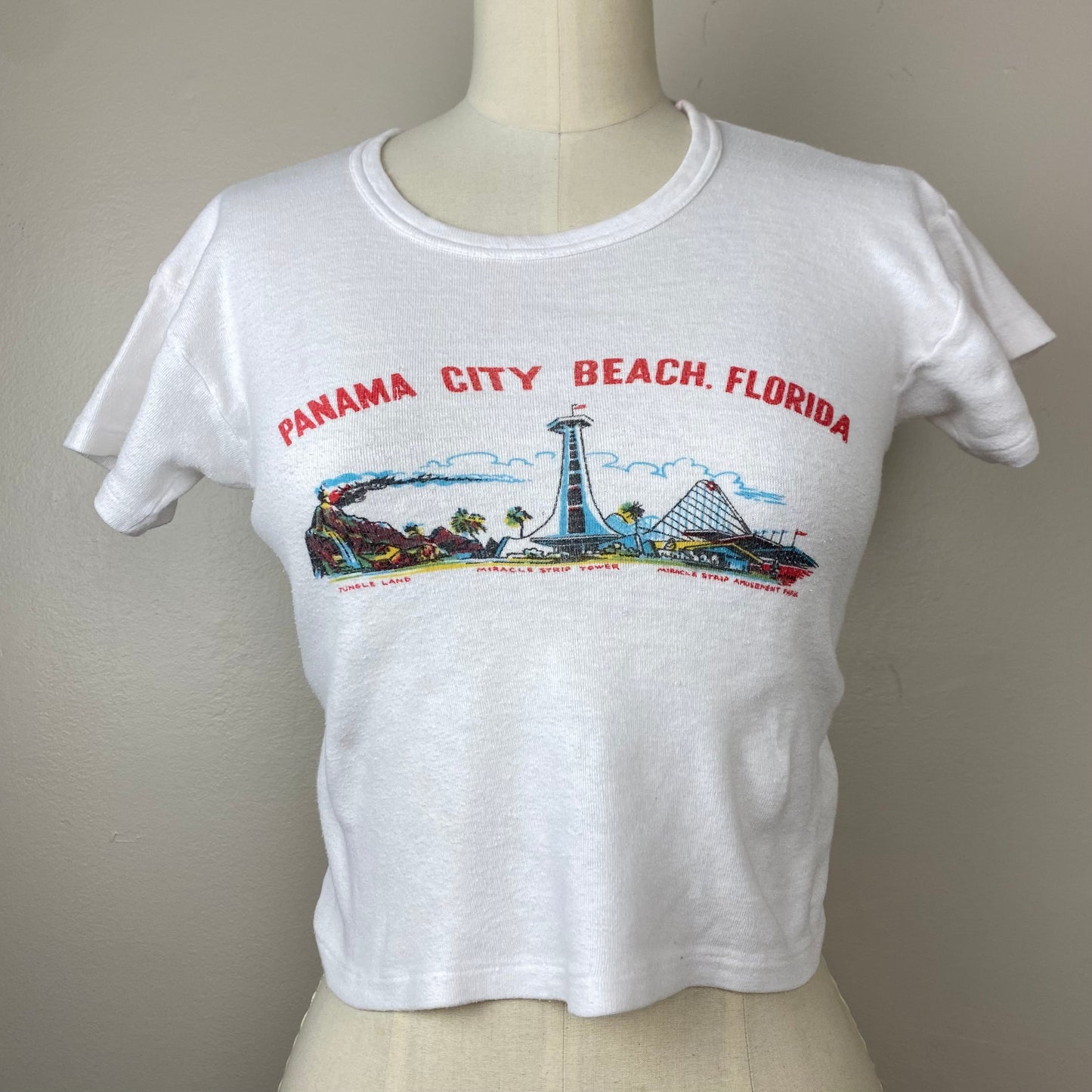 1960s Panama City Beach T-Shirt, Kids Size 8-10/Adult Size XS