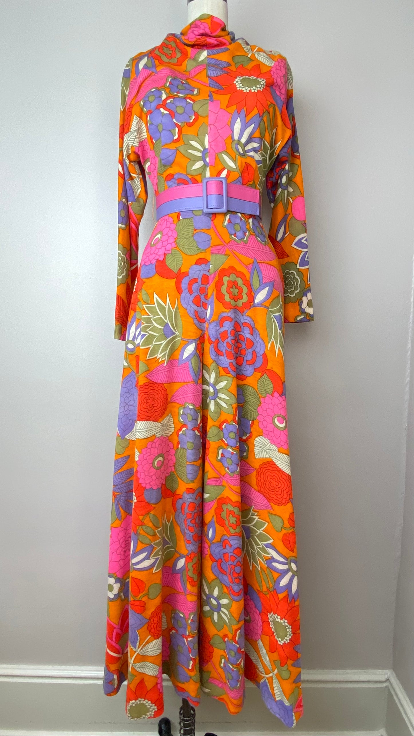 1970s Floral Wide Leg Jumpsuit, B. Cohen Original by Jaconelli, Size XS/S