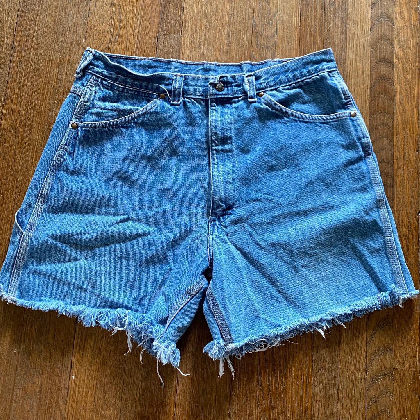 1970s Montgomery Ward Cutoff Jean Shorts, 32" waist