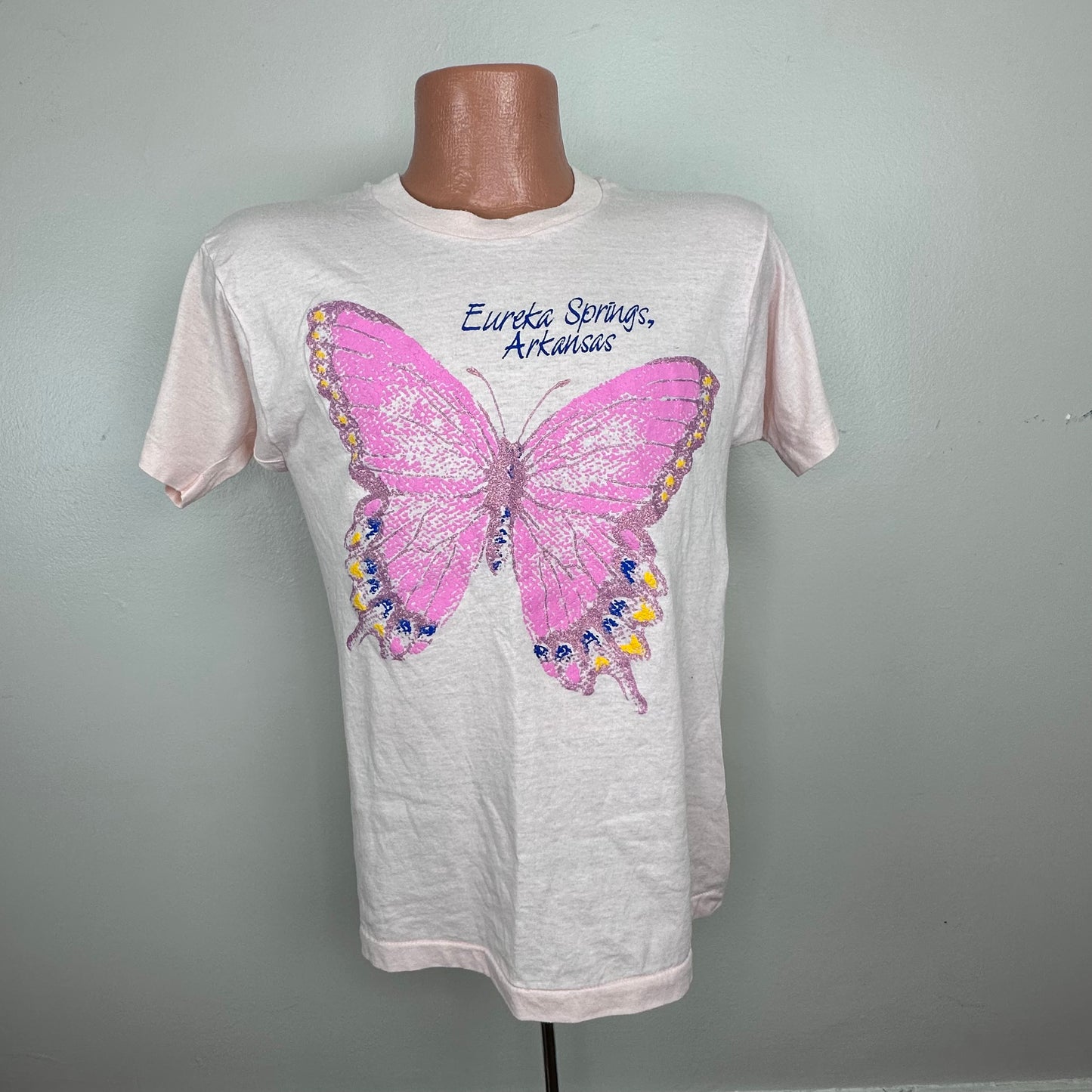 1980s Eureka Springs Glitter Butterfly T-Shirt, Size Small