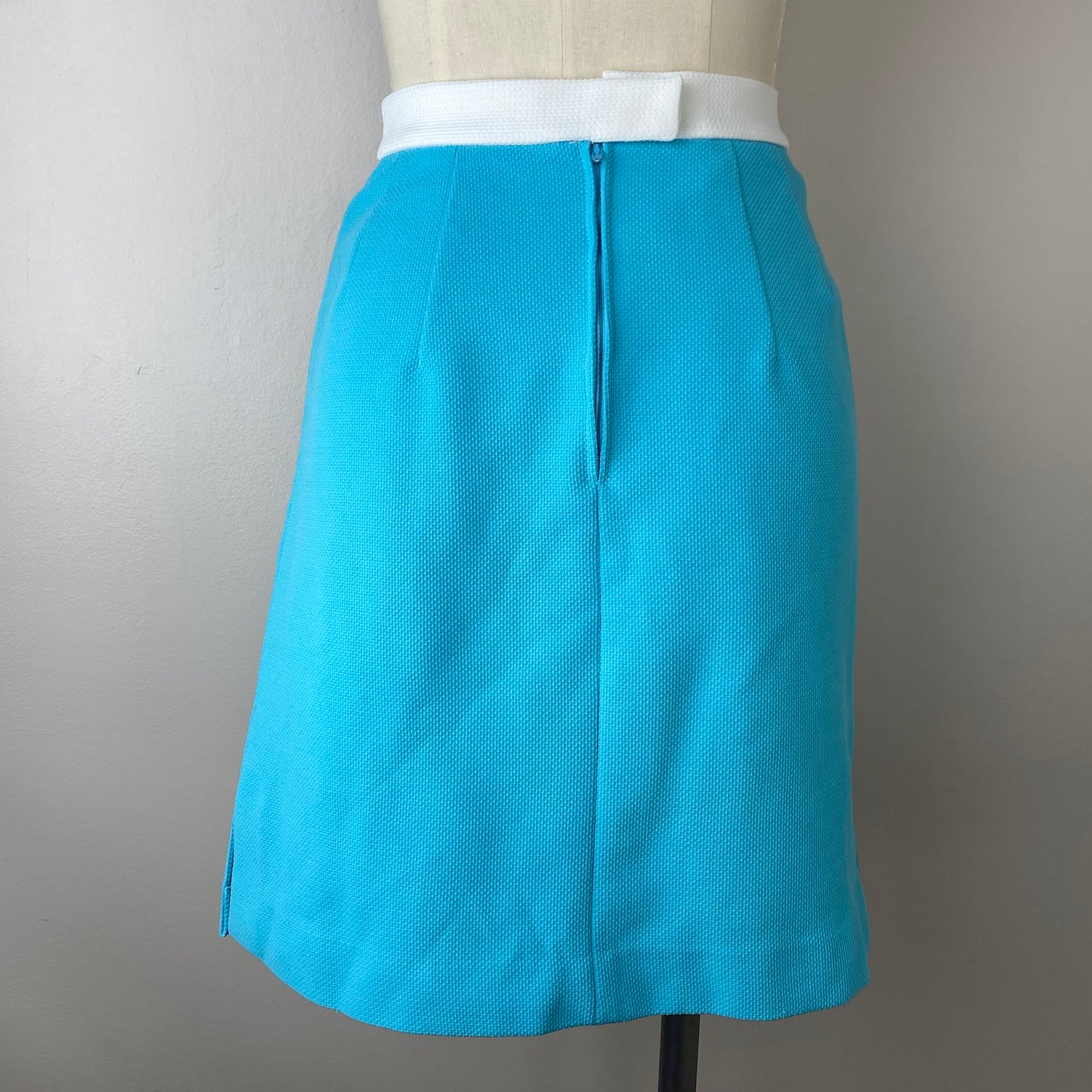 1970s Aqua Mini Skirt, Quantum Sportswear Skort, Size XS/S, Tennis, Golf