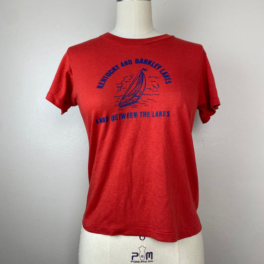 1980s Land Between the Lakes T-Shirt, Youth Large/Adult XS, Distressed