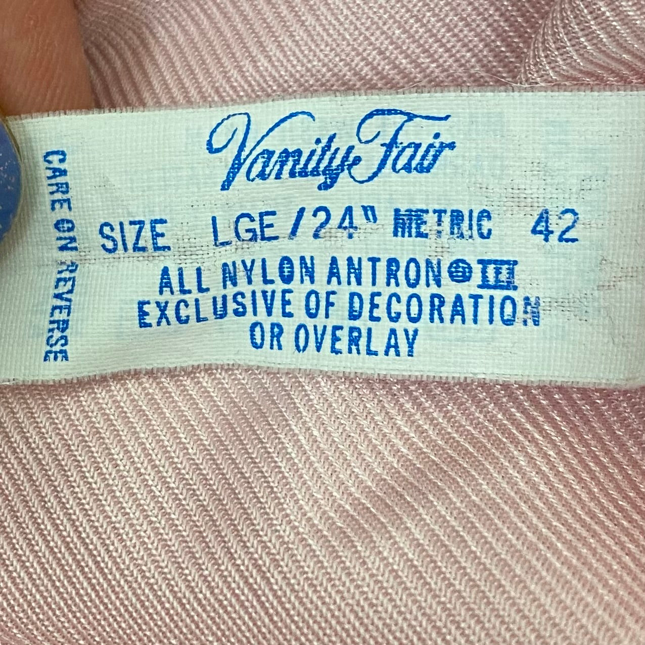 1970s Vanity Fair Pastel Pink Camisole and Half Slip, Size Medium, Nylon