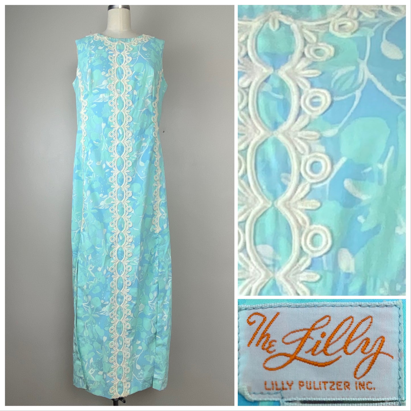 1960s Lilly Pulitzer Maxi Dress, The Lilly, Size Medium