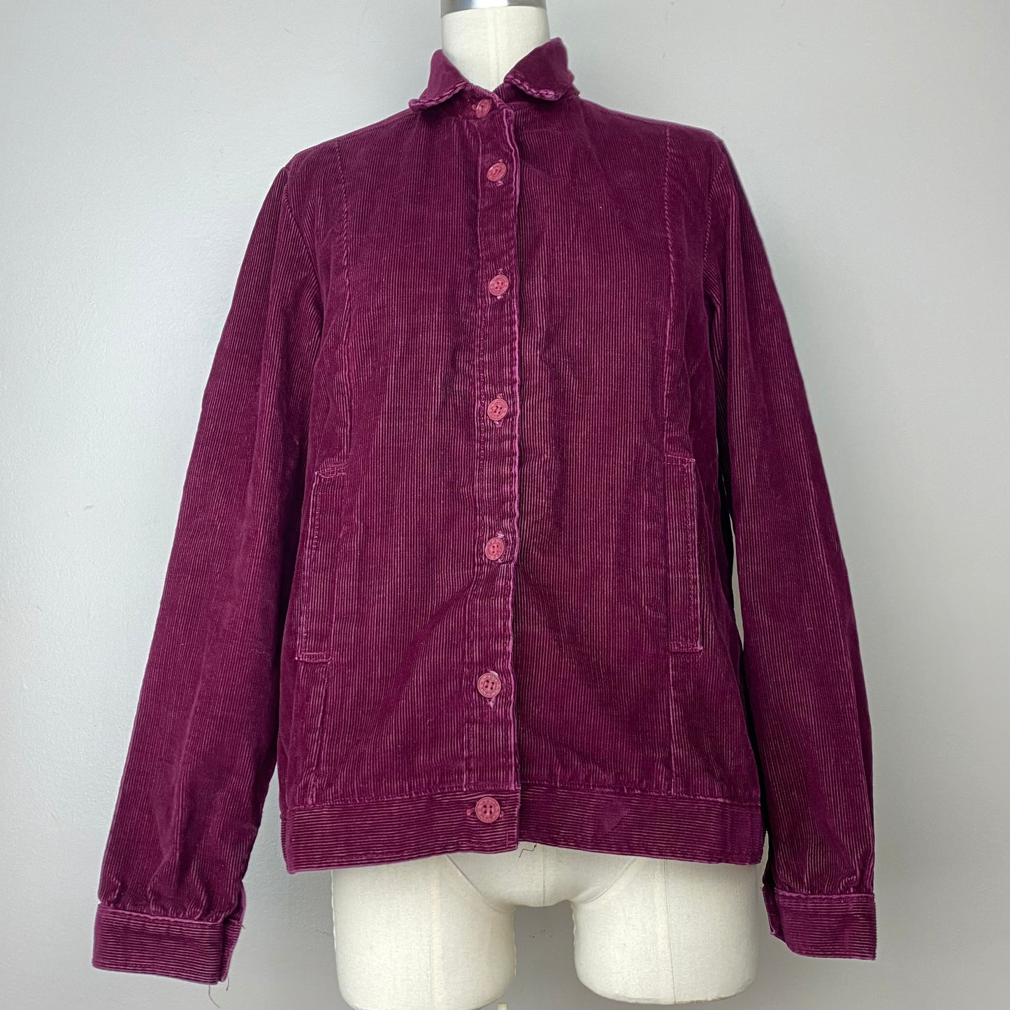 1970s Maroon Corduroy Jacket, Wrangler Misses Size Medium