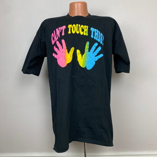 1990s Can’t Touch This T-Shirt, Size XL, MC Hammer, Neon Colors