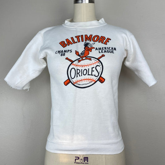 1960s Baltimore Orioles Sweatshirt, Size XS, Champs 66 American League