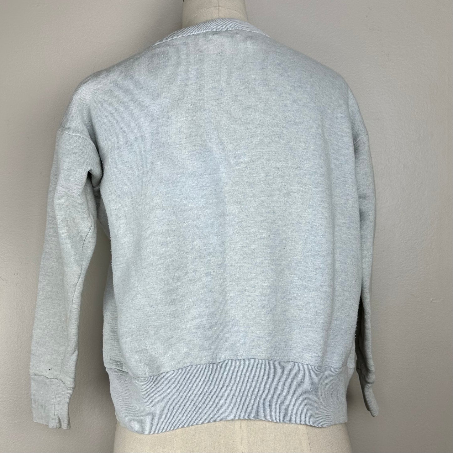 1950s/60s Heathered Grey Blank Sweatshirt, Vee Kay, Size Small