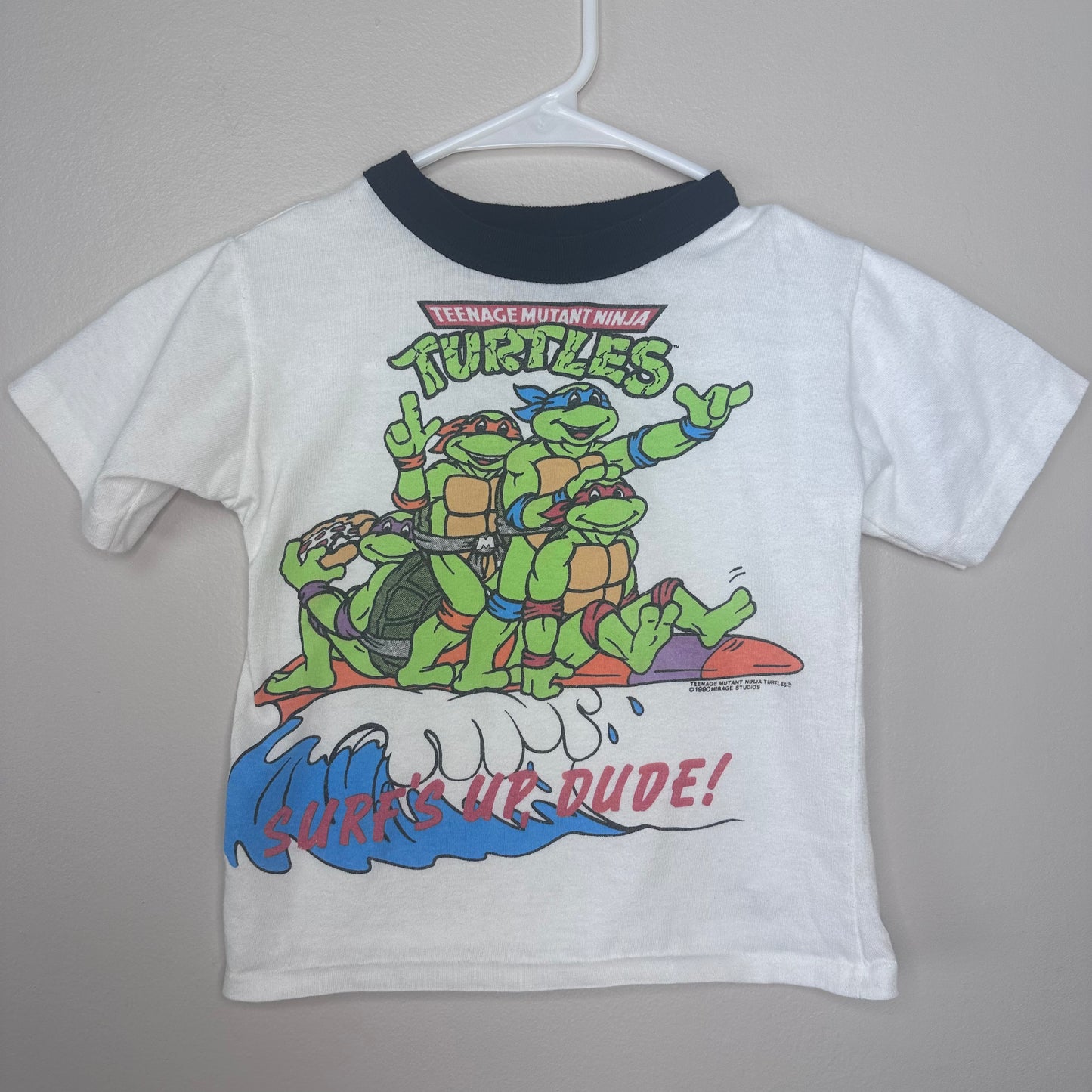 1990s Teenage Mutant Ninja Turtles T-Shirt, Kids Size 5/6, Surfs Up Dude