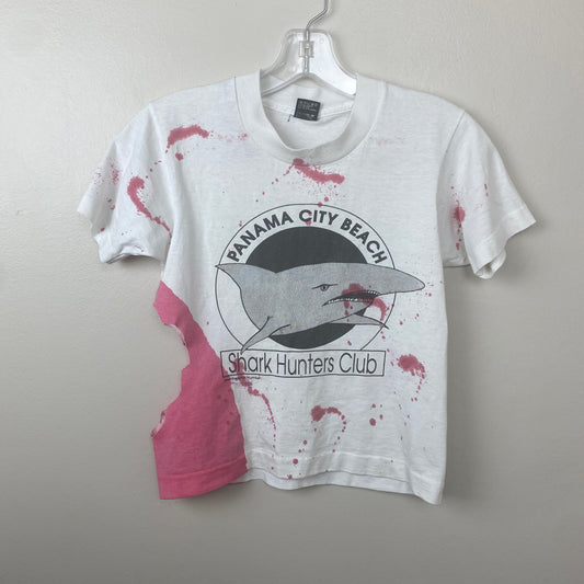 1990s Panama City Beach Shark Hunter’s Club T-Shirt, Kids 10/Adult XS, All Over Print