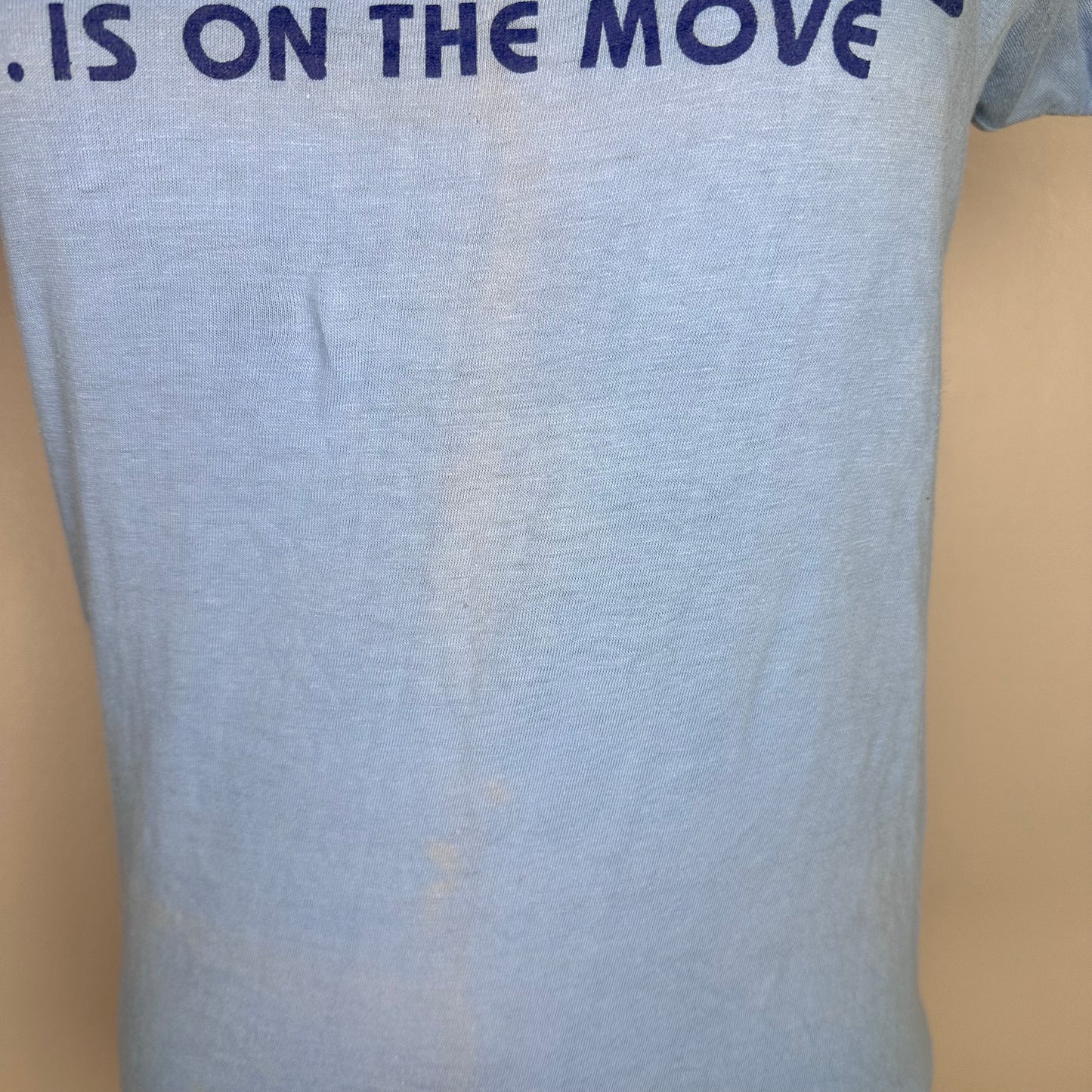 1970s Public TV is on the Move T-Shirt, Size XS