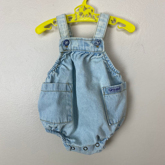 1990s Baby Guess Bubble Denim Overalls, Size 3m