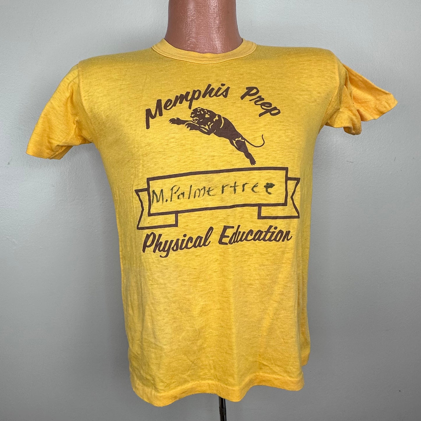 1970s Memphis Prep Physical Education T-Shirt, Panthers, Size Small