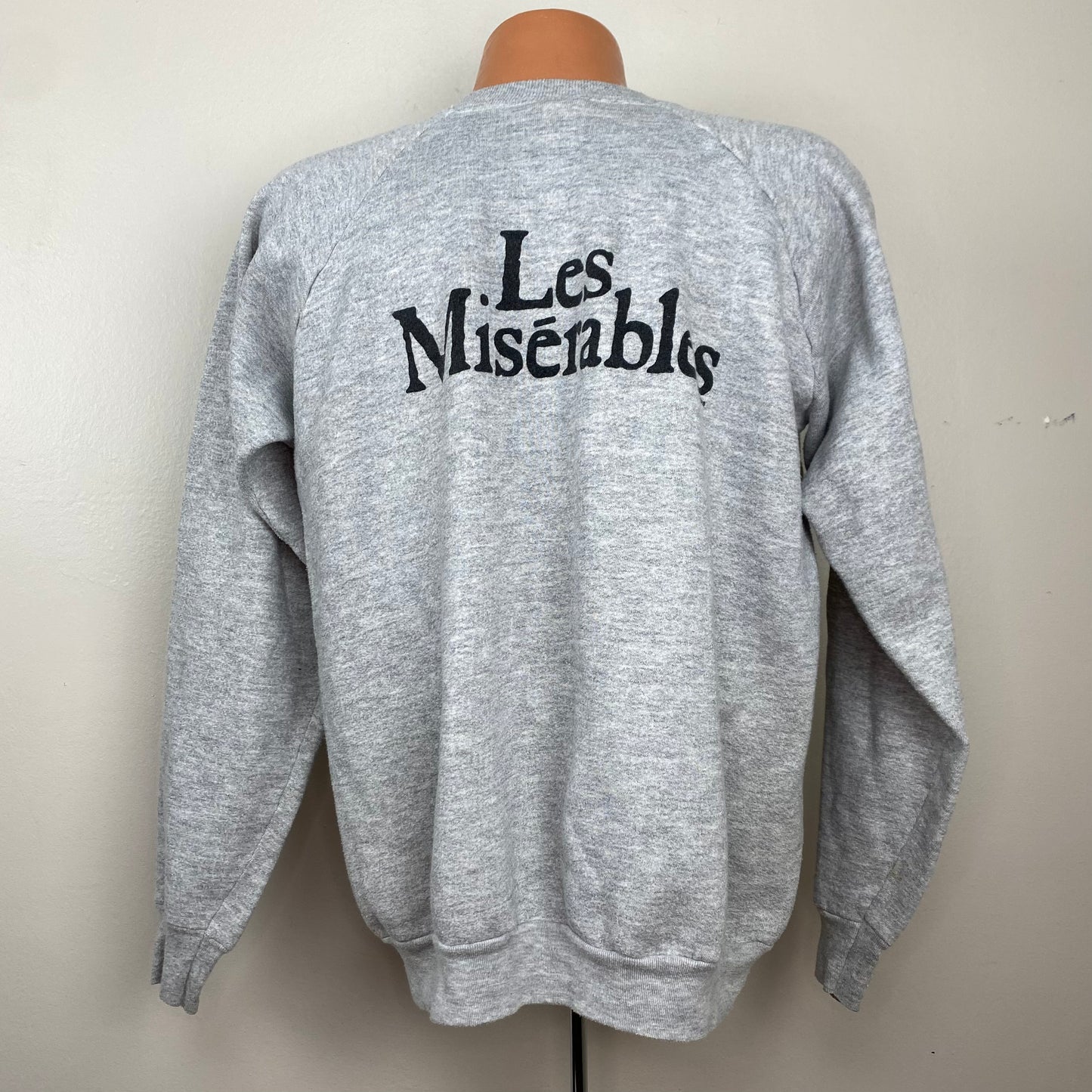 1980s Les Miserables Sweatshirt, Size XL, Double Sided, Broadway Musical