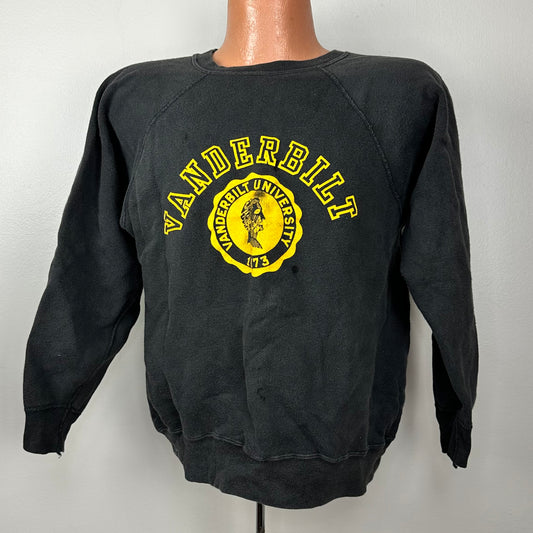 1960s/70s Vanderbilt University Sweatshirt, Size Large, Distressed