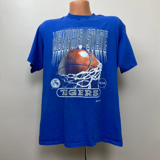 1990s Memphis State Tigers Basketball T-Shirt, Velva Sheen Size XL, NCAA