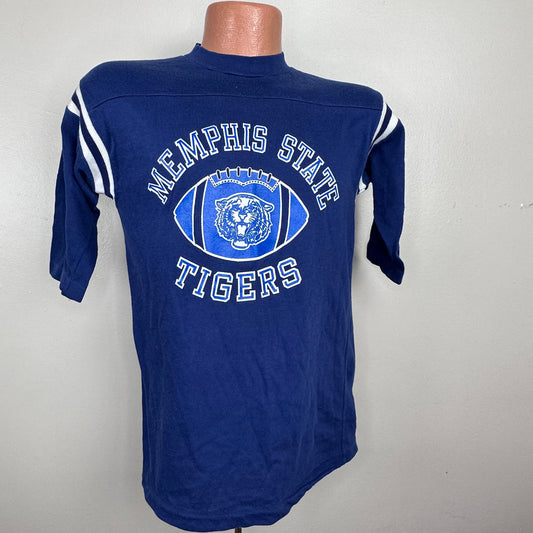 1970s Memphis State Tigers Football T-Shirt, Size Small