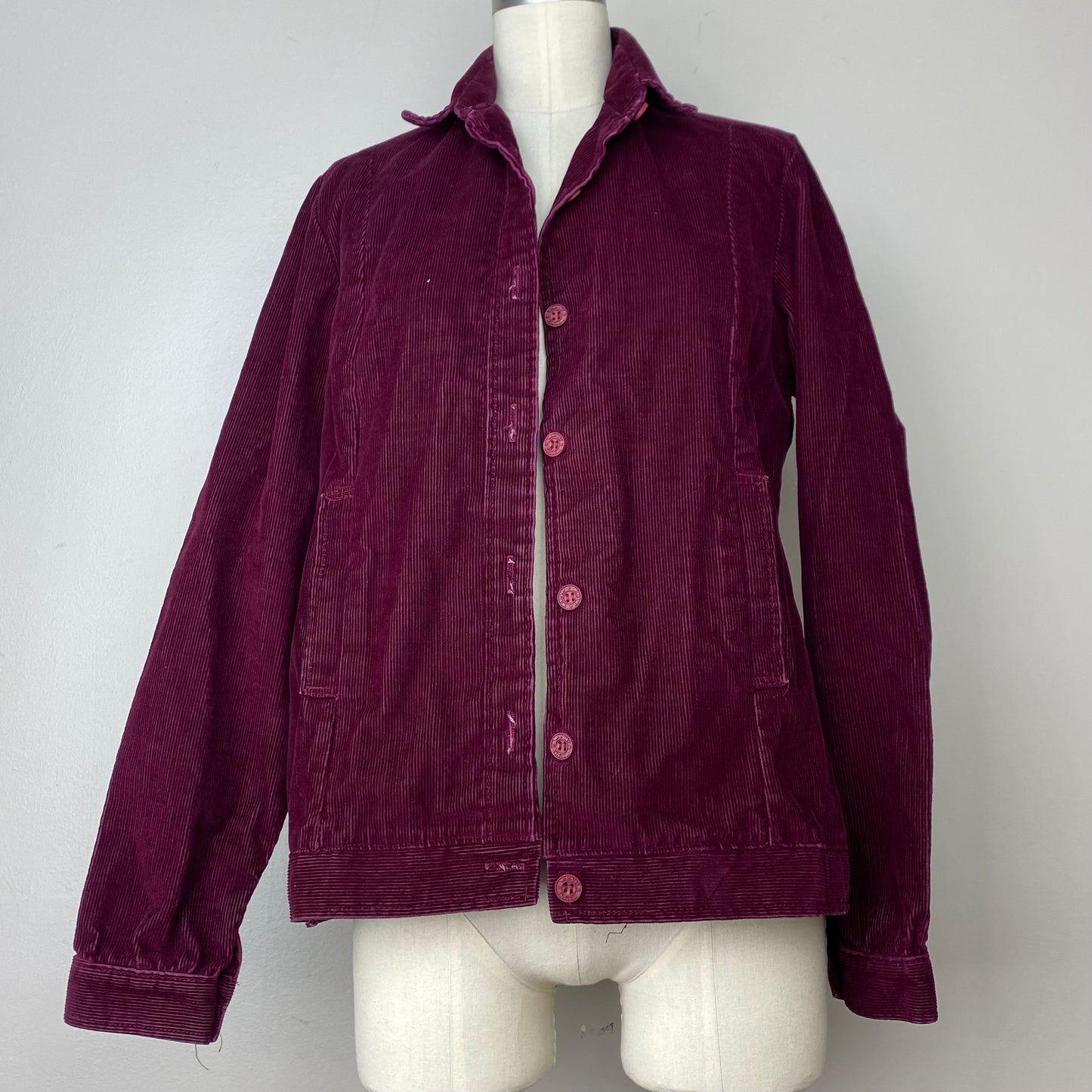 1970s Maroon Corduroy Jacket, Wrangler Misses Size Medium