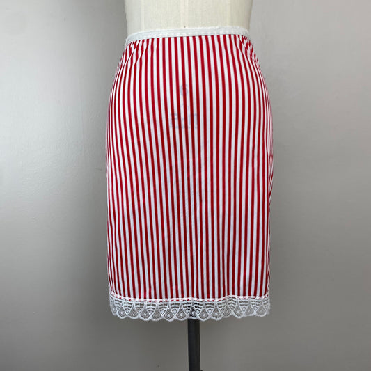 1960s Striped Half Slip, Hollywood Vassarette Size XS