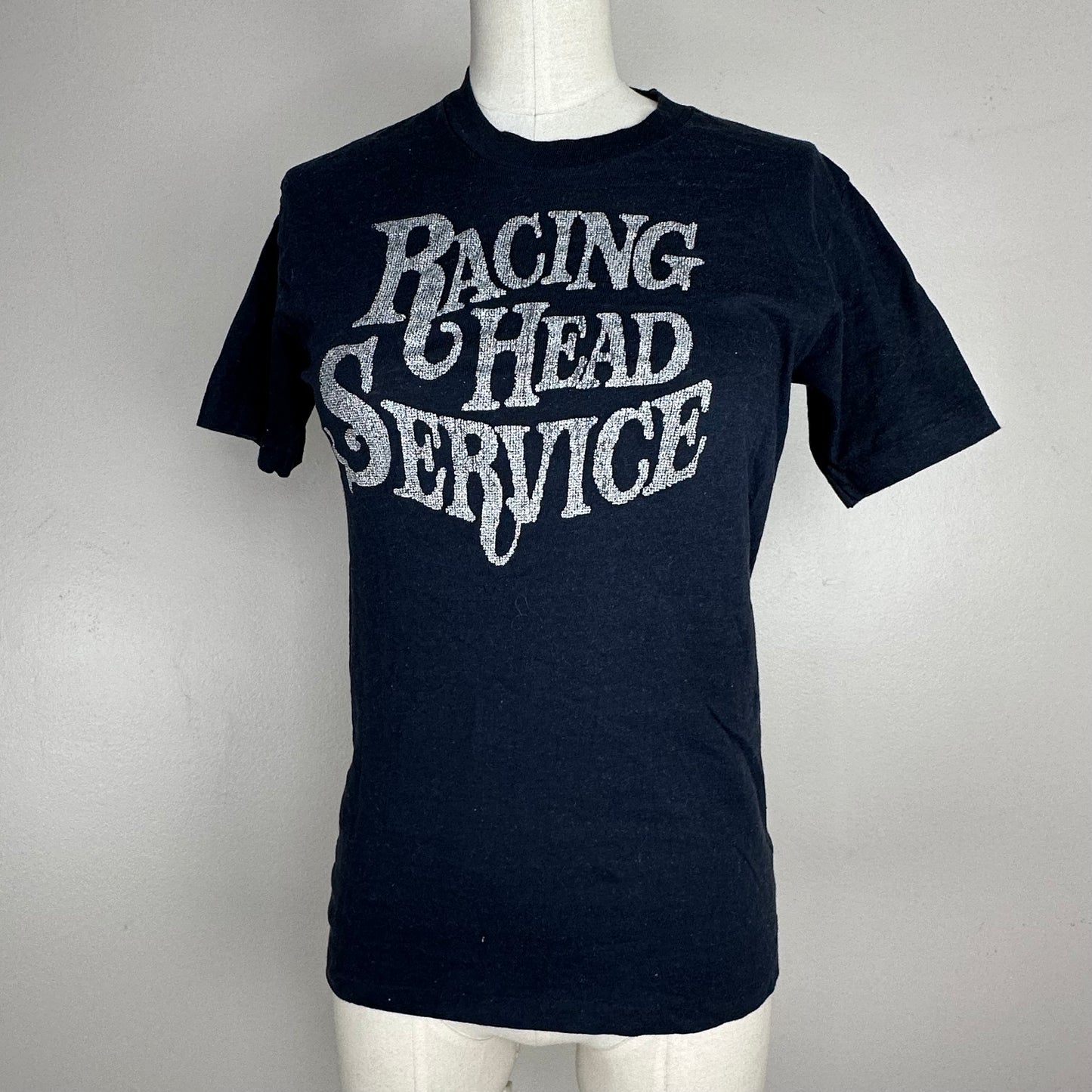 1970s Racing Head Service T-Shirt, Glitter Print