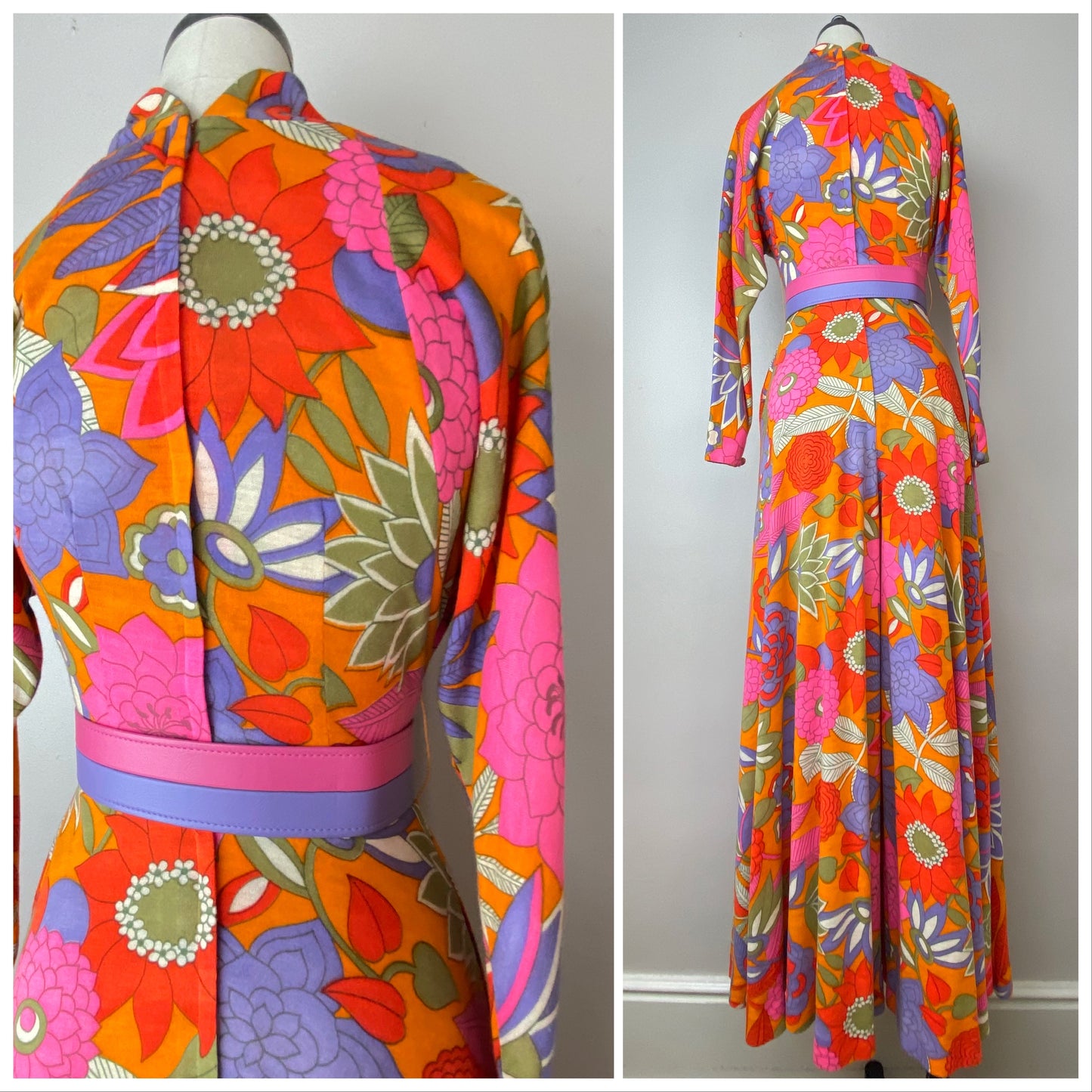 1970s Floral Wide Leg Jumpsuit, B. Cohen Original by Jaconelli, Size XS/S