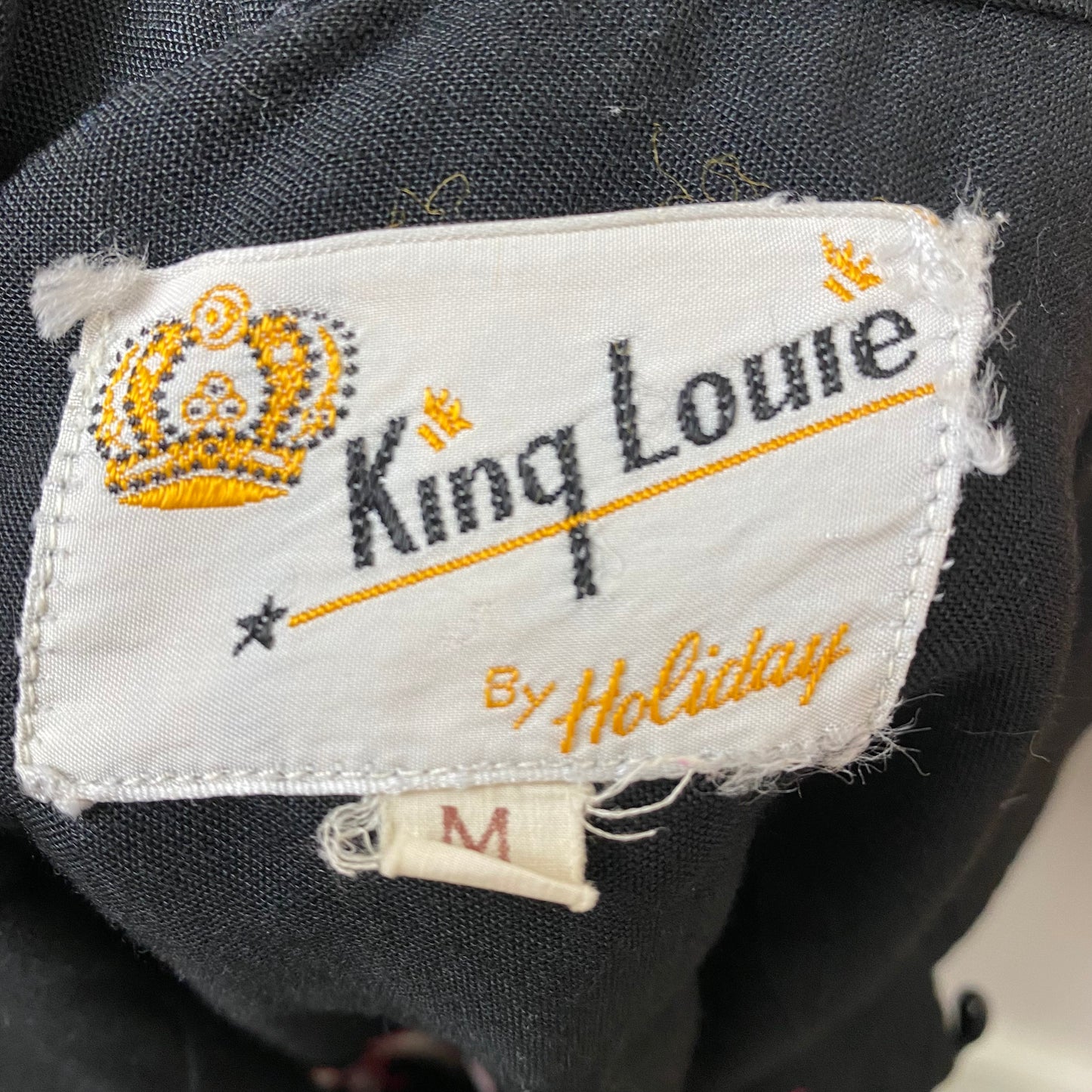 1950s Bowling Shirt with Embroidery, King Louie Size Medium, Lays Potato Chips, Chain Stitch