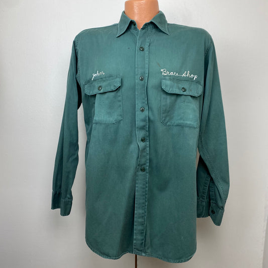 1950s Hercules Work Shirt, Size M/L, Campbell Clinic Brace Shop