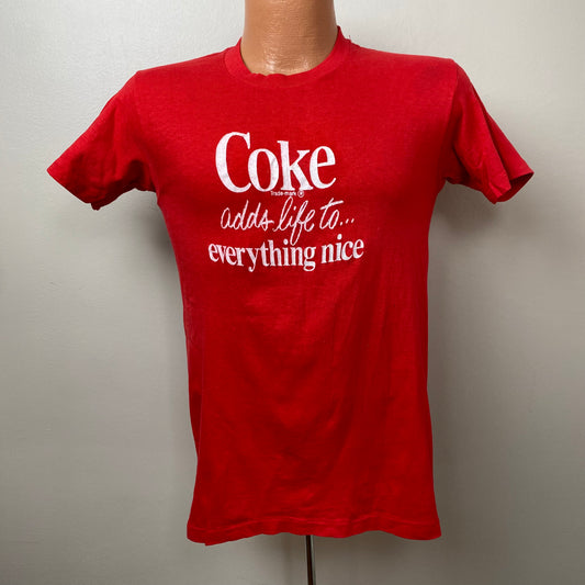 1970s Coke Adds Life T-Shirt, Hanes Size Small, Distressed