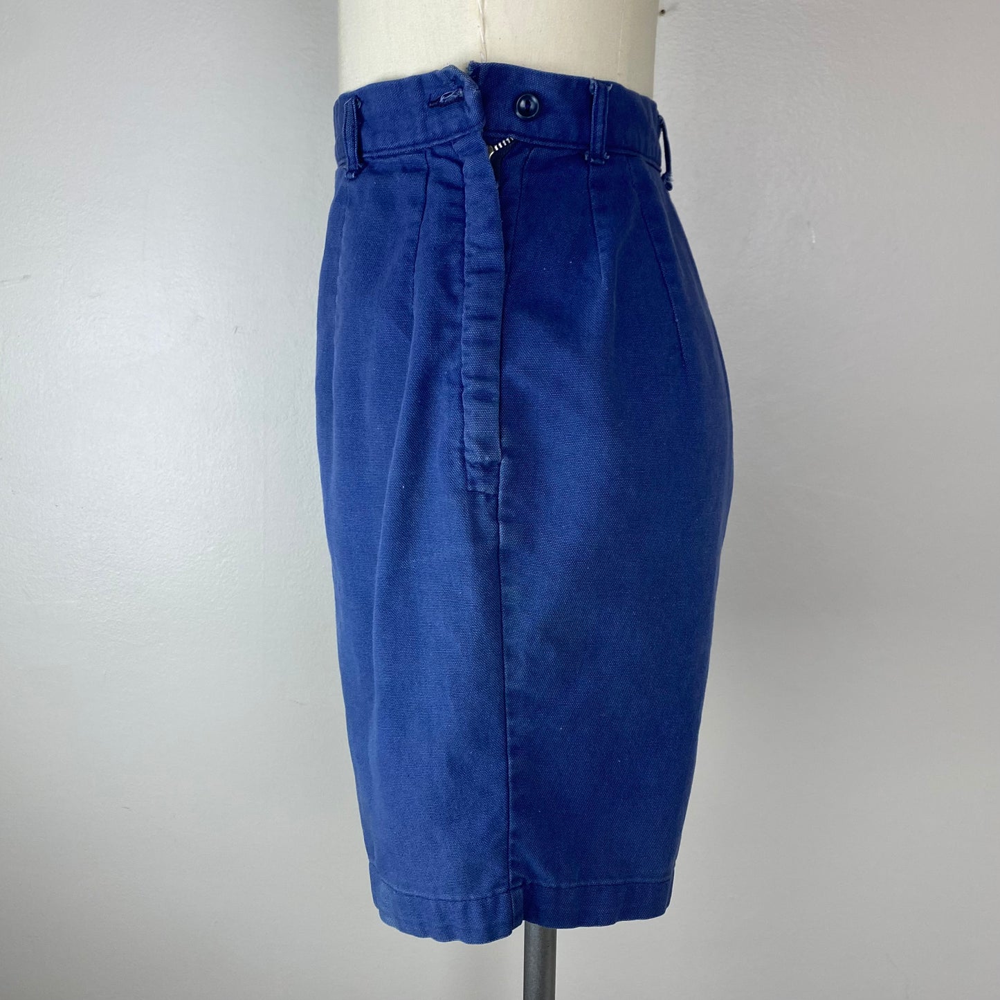 1950s Blue Bell High Waisted Side Zip Shorts, Size XS, 23" Waist