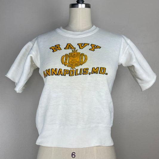 1950s Navy Annapolis MD Sweatshirt, Champion, Youth Size 14, Adult XS/S, Naval Academy