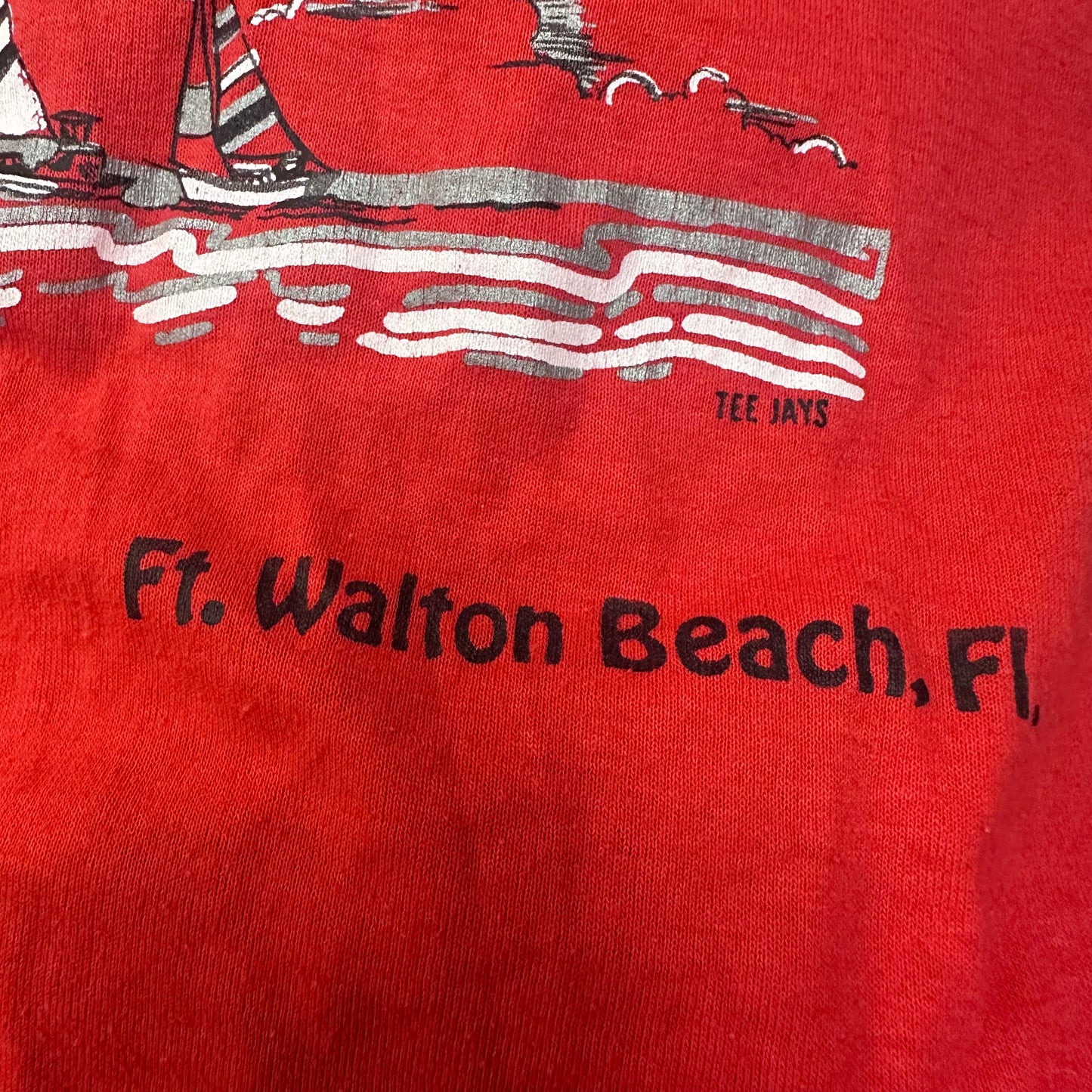 1980s Ft Walton Beach Souvenir T-Shirt, Kids Size 5/6