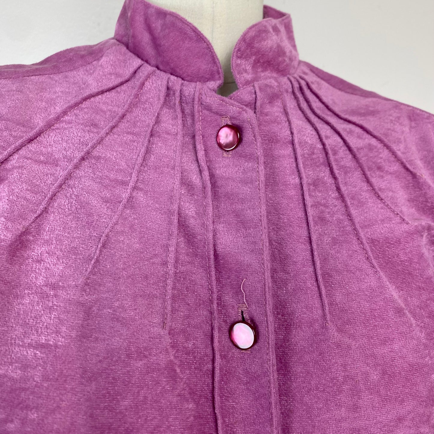 1980s Lavender Velveteen Jacket, Pablo Collection, Size XS/S