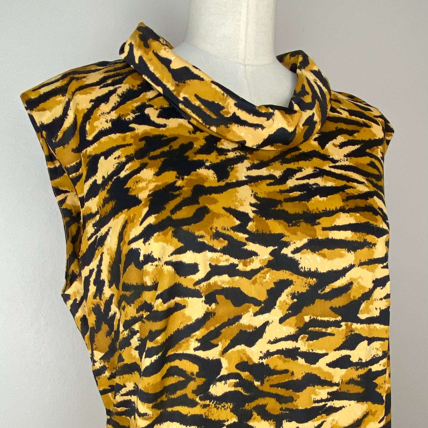 1960s Tiger Print Dress, Nelly de Grab, Size Medium