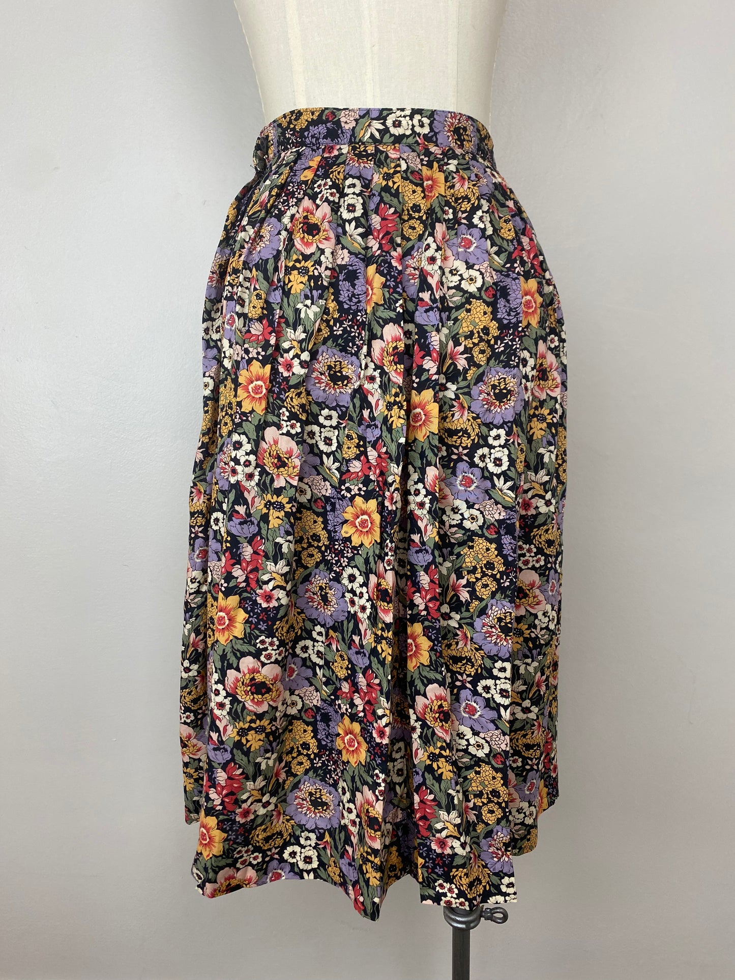 1970s/80s Floral Skirt, The Villager, Size XS, 24" Waist