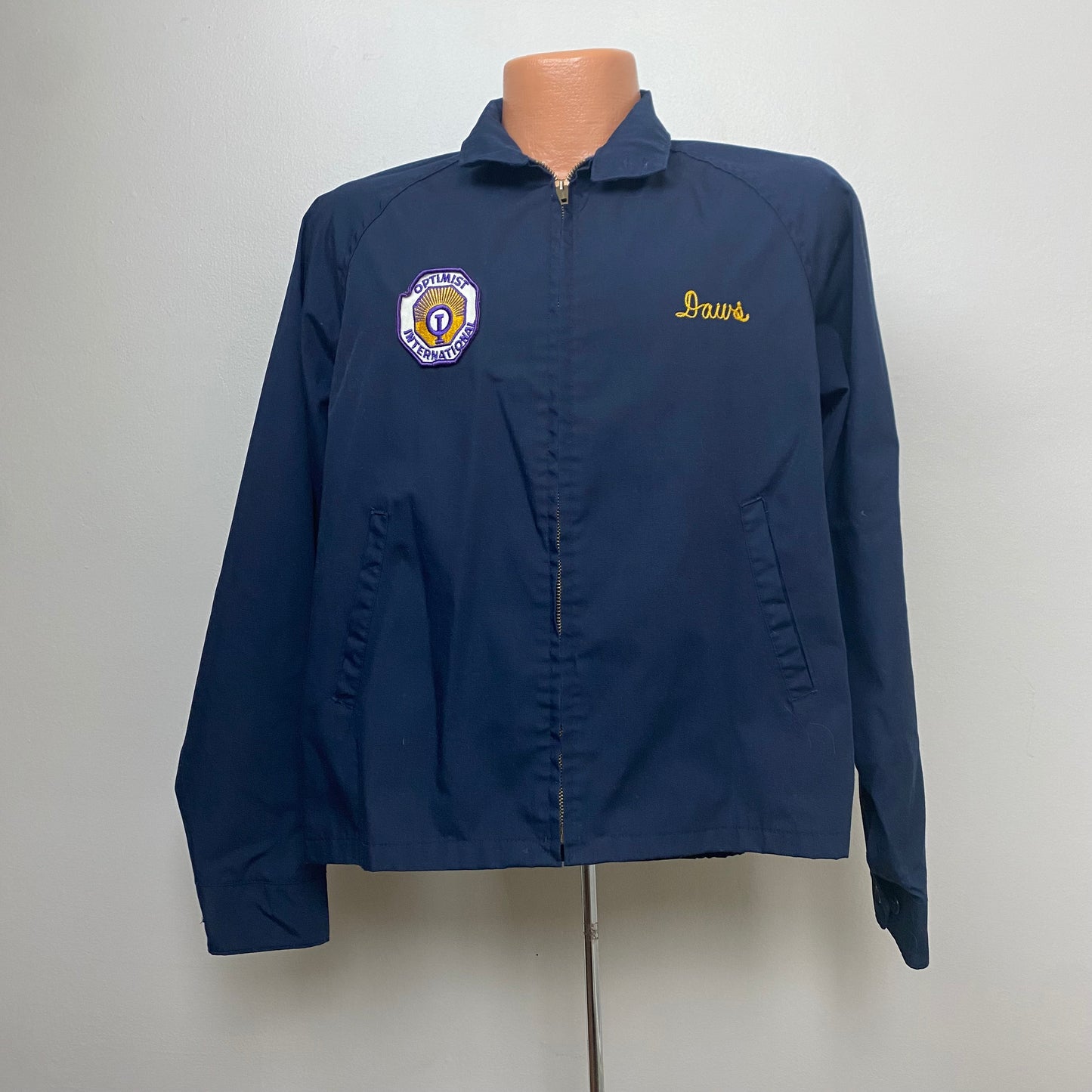 1960s/70s Poplar East Optimist International Club Jacket, Size Medium, Chain Stitched