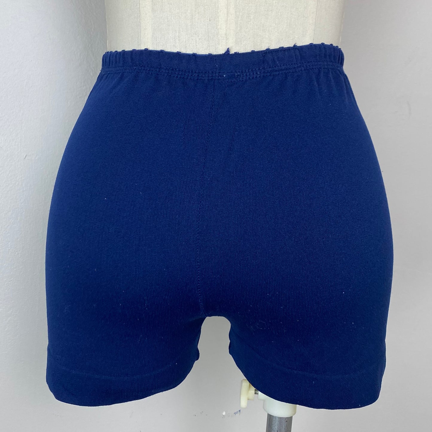 1960s Navy Blue Knit Danskin Shorts, Size XS