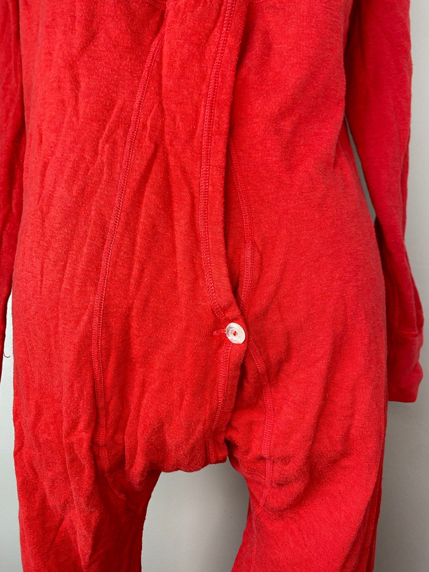 1970s Red Union Suit, Duofold Size Medium, Long Johns, Long Underwear