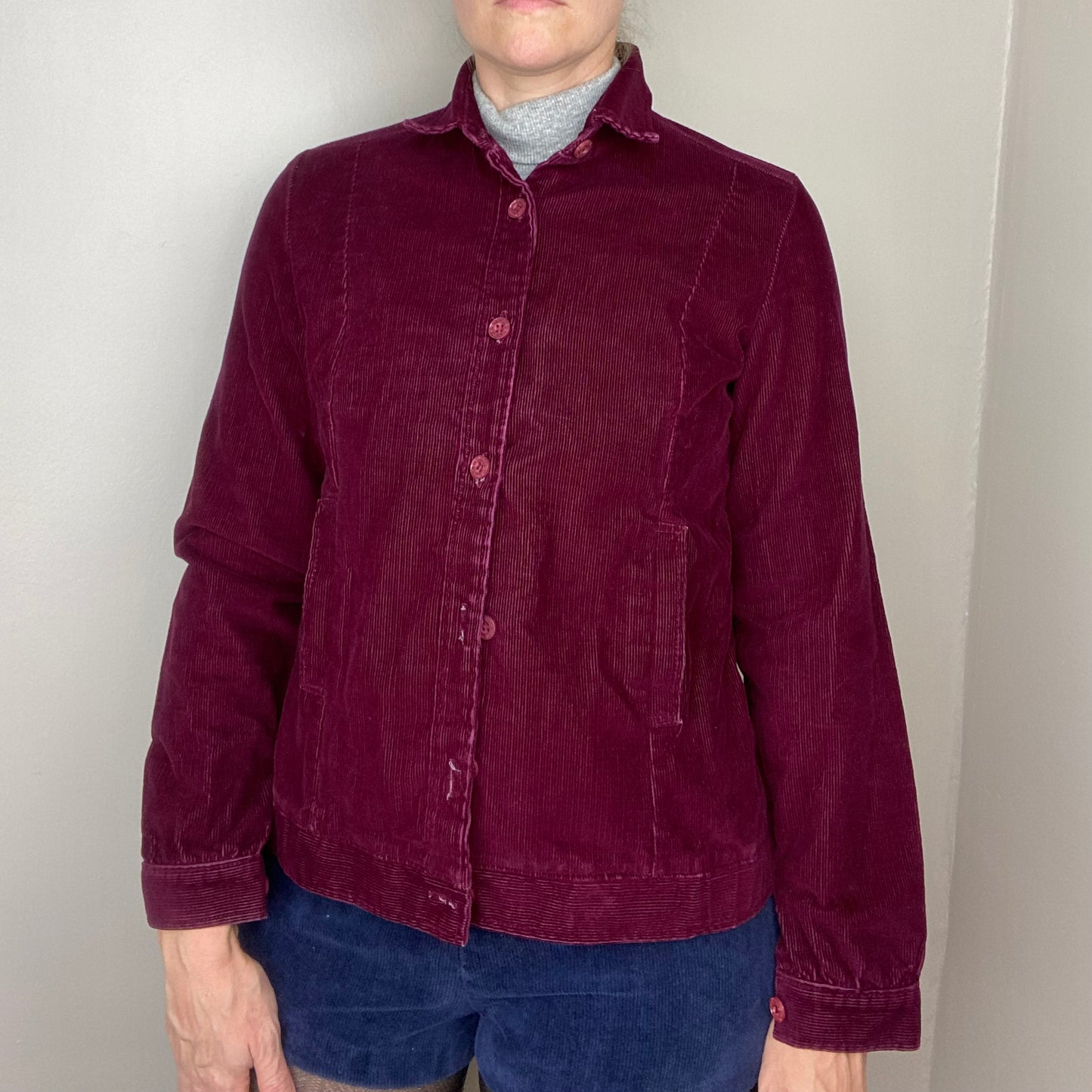 1970s Maroon Corduroy Jacket, Wrangler Misses Size Medium