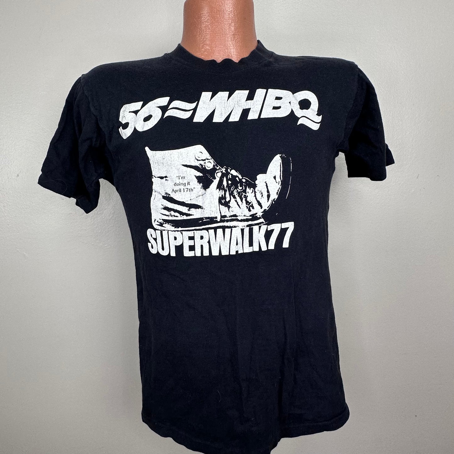 1970s 56 WHBQ Superwalk 77 Tee The T-Shirt Shop Memphis, Size Small